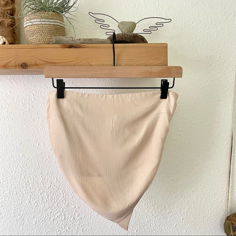 Zara nude color scarf top